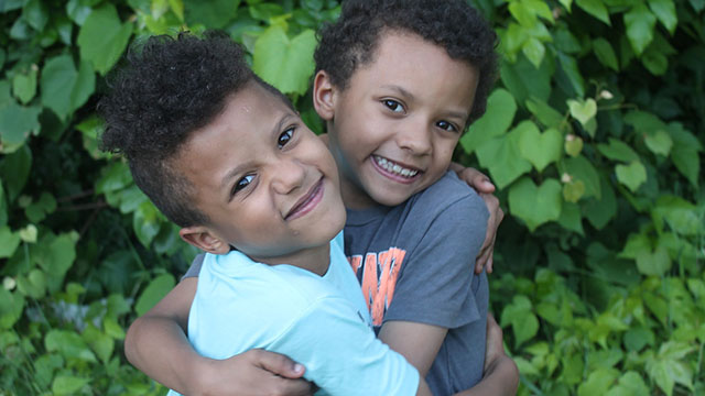 image of young male twins